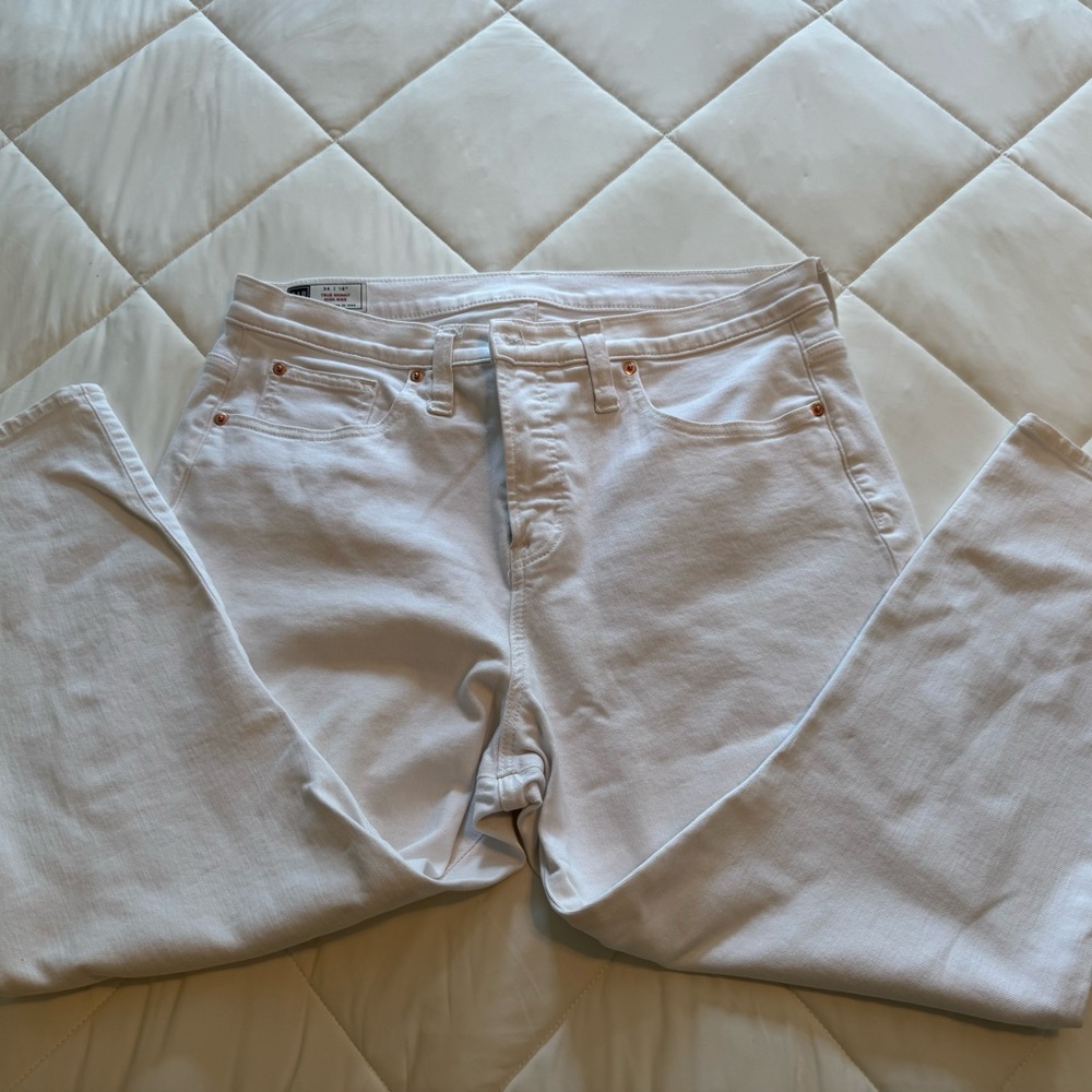 GAP High Rise White Denim Jeans